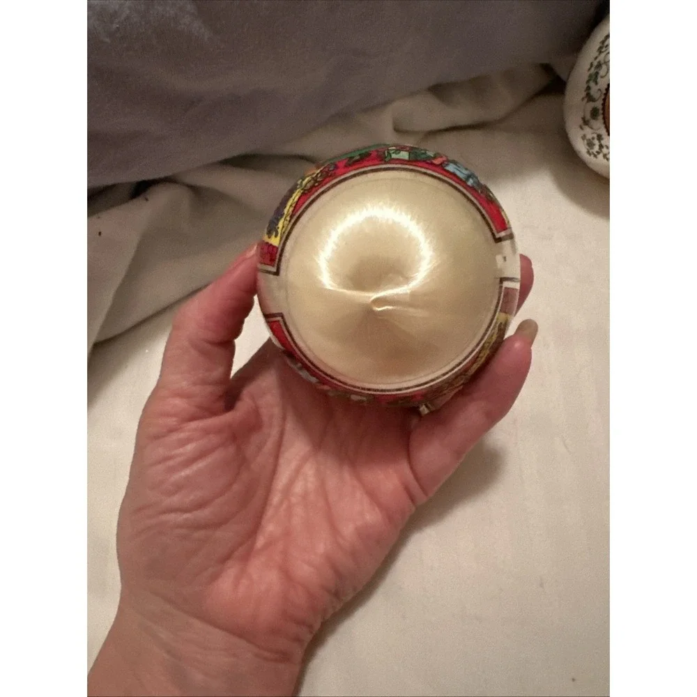 VTG Satin Silk Wrapped Decorated Christmas Unbreakable Ornaments 1980's